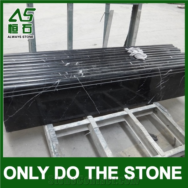 China Black & Nero Marquina Marble Stair Treads & Riser,Block Steps