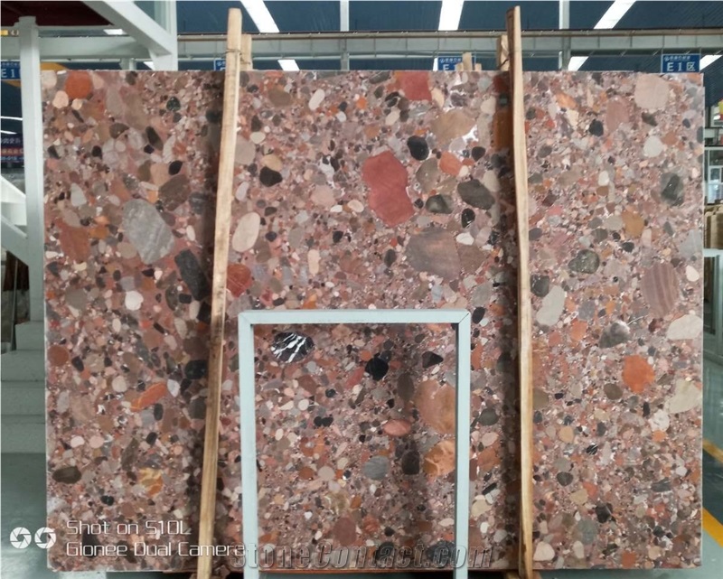 China Red Verde Marinace Rossa Pianificato Natural Mosaic Marble Slabs