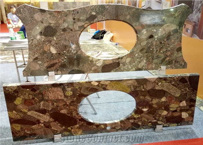 China Red Verde Marinace Rossa Pianificato Natural Mosaic Marble Slabs