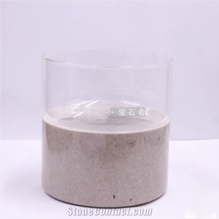 Creative Stones Cararra Small Part Handcrafts Marble Candle Holder