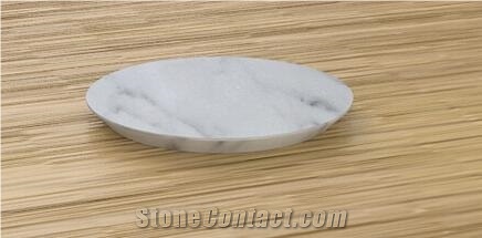 Home Decor Products White Marble Drink Coasters