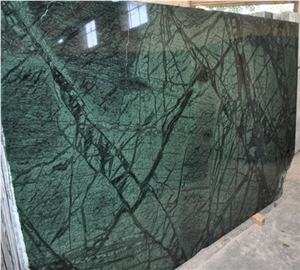 Indian Dark Rainforest Atlantic Green Marble Slabs Tiles