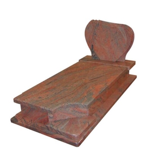 Multicolor Red Granite Tombstone Western, Jewish Style Monuments