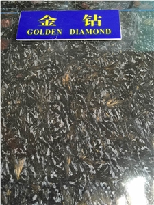 Night Rose Golden Diamond Granite Black Diamond Gold Granite Tiles