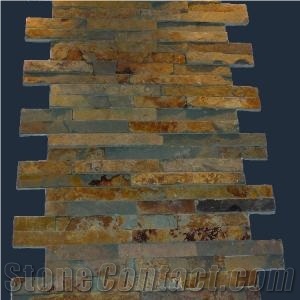 Rusty Slate Stone Veneer Wall Panel Slate Ledgestone Wall Cladding