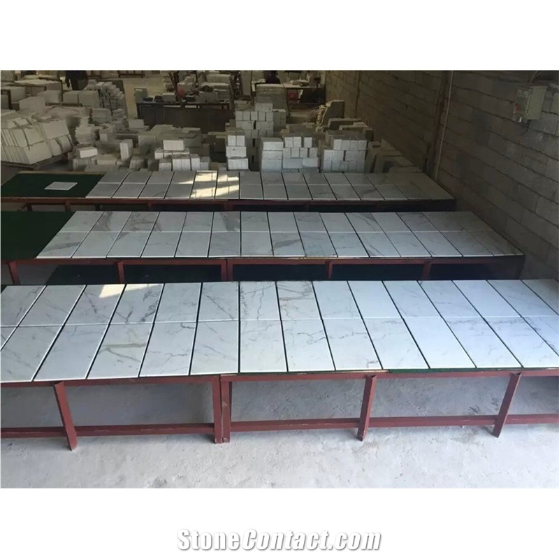 Staturio White Marble Tiles for Floor and Wall, Italy White Marble