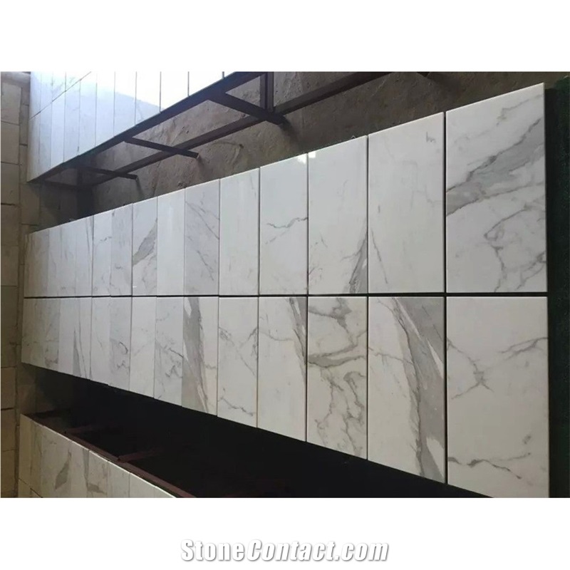 Staturio White Marble Tiles for Floor and Wall, Italy White Marble