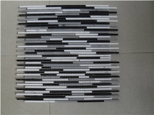 Wholesale Marble Mosaic Design Narrow Strips Linear Strips Mosaic