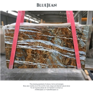 Blue Jean Marble Slabs & Tiles, Turkey Blue Marble