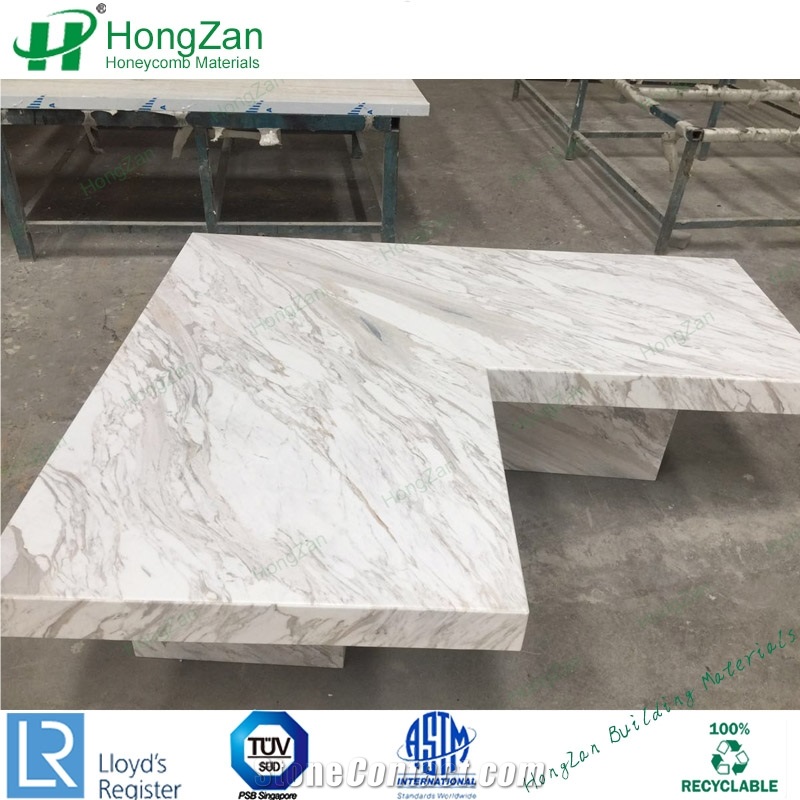 Light Marble Stone Honeycomb Panel is Used in the Bathroom
