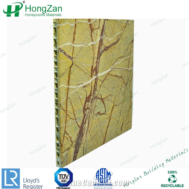 Lightweight Stone Honeycomb Panels, Artificial Travertine Honeycomb Panels