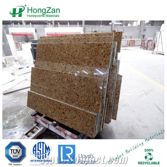 Quartzite Stone Honeycomb Panel for Cladding Wall and Floor Tile