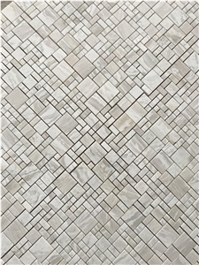 Alexander Nuvolato French Pattern Marble Mosaics,Bathroom Floor Tiles