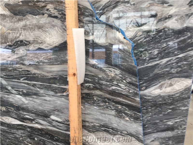 Azul Galaxia Silver Grey Marble Slabs,Decorative Wall Covering Tiles