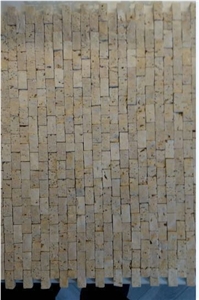 Beige Travertine Square Mosaics,Interior Bathroom Floor Tiles