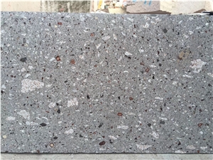 China Grey Porphyry Purple Point Gray Hemp Slabs,Floor Tiles