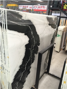China Panda Ink White and Black Marble Slabs Wall&Floor Tiles Pattern