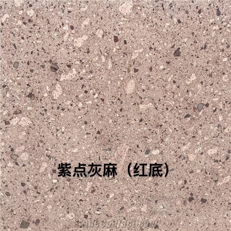 China Purple Porphyry Purple Point Gray Hemp Granite Slabs,Floor Tiles
