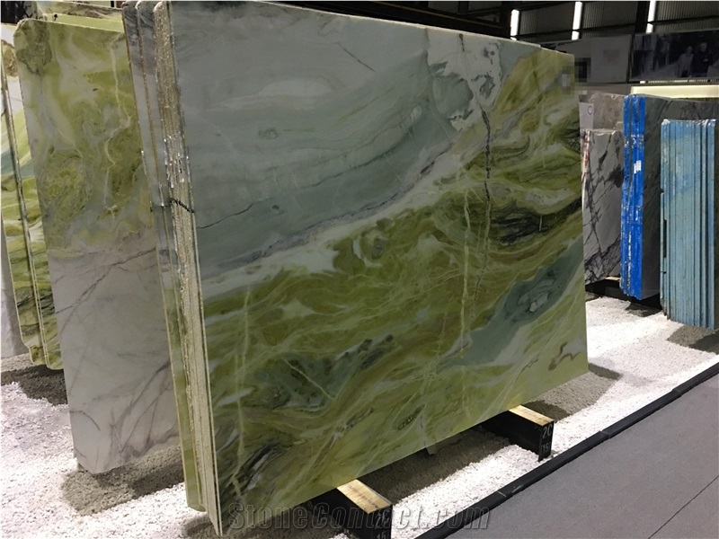 Dream Green Polished Marble Slabs&Tiles,Background Wall,Bath Tops