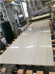 Ginkgo Wood Grain Beige Wooden Marble Slabs Moca Cream Wall Floor Tile