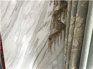 Greece Volakas White Marble Tv Background Wall Interior Design