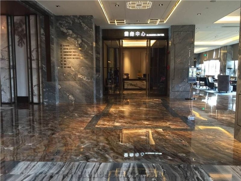 Ollie Ruby Lafite Red Marble Slabs Wall Floor Tiles Table Tops