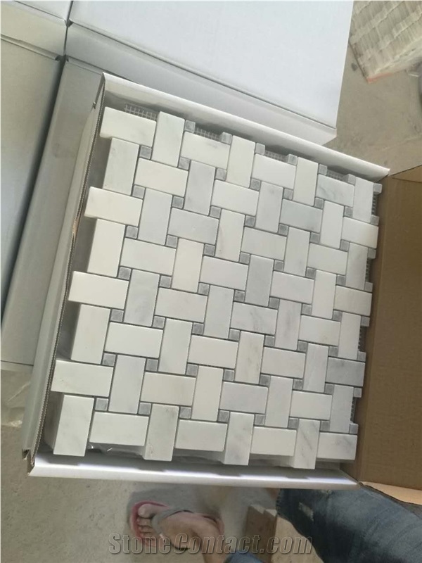 Oriental East White Marble Mosaics,Interior Application,Bathroom Tiles