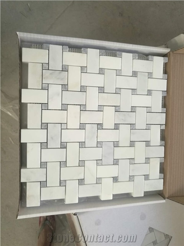 Oriental East White Marble Mosaics,Interior Application,Bathroom Tiles