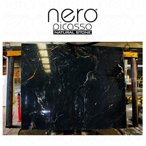 Dark Side Of the Moon Slabs & Tiles, Nero Picasso Marble Slabs