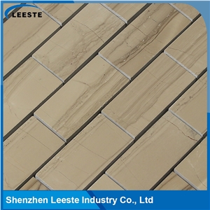Athens Grey Marble Honed 1-1/2x3" Brick Mosaic Tiles