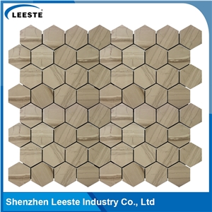Athens Grey Marble Honed 3" Hexagon Mosaic Tiles