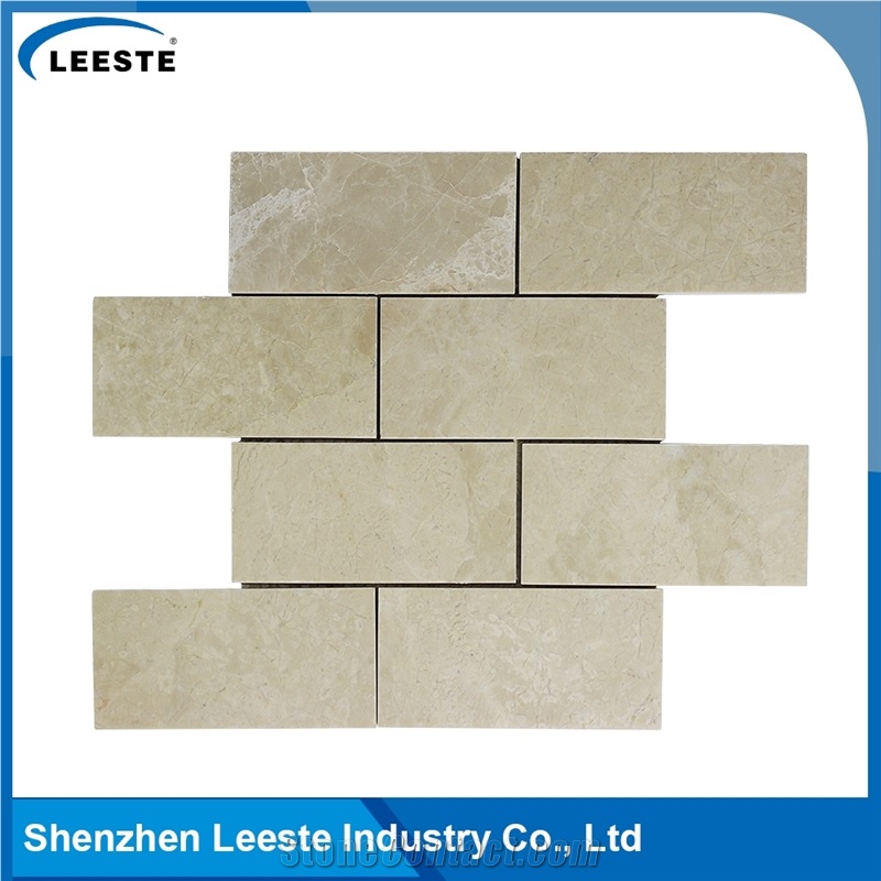 Bottiicno Marble Polished Brick 3"X6"Mm Marble Mosaic Tiles