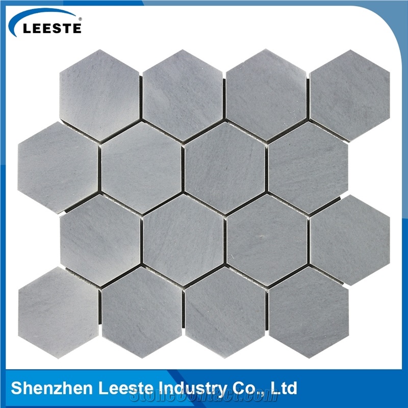 Chinese Bardigilio Marble Polished Hexagon 3"X3"Mm Marble Mosaic Tiles