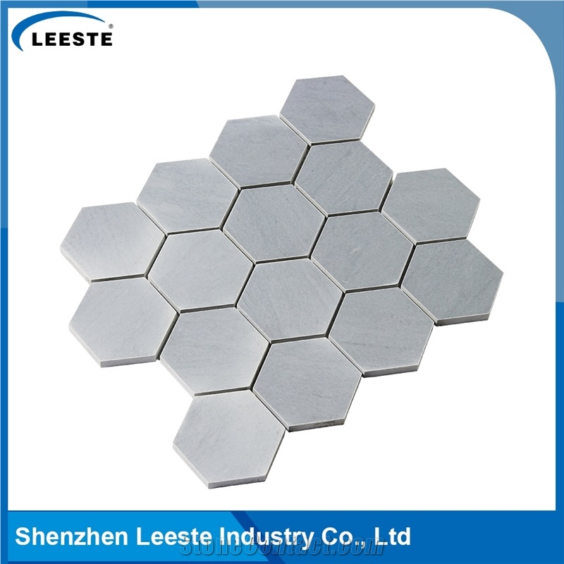 Chinese Bardigilio Marble Polished Hexagon 3"X3"Mm Marble Mosaic Tiles