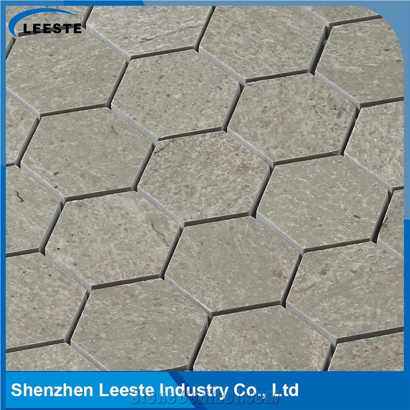 Cinderalla Grey Marble Polished Hexagon 2"X2"Mm Marble Mosaic Tiles