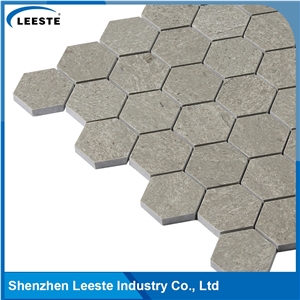 Cinderalla Grey Marble Polished Hexagon 2"X2"Mm Marble Mosaic Tiles