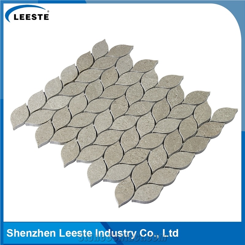Cinderalla Grey Marble Polished Leaf Marble Mosaic Tiles