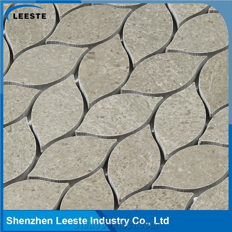 Cinderalla Grey Marble Polished Leaf Marble Mosaic Tiles