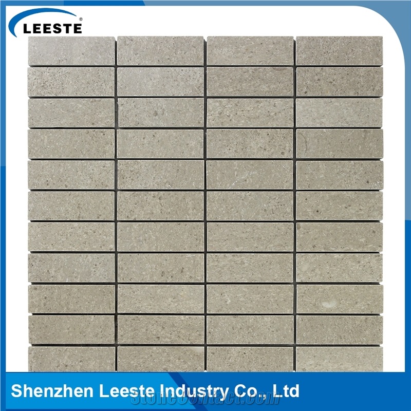 Cinderalla Grey Marble Polished Rectangle Stacked Marble Mosaic Tiles