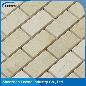 Crema Marfil Marble Polished Brick 1"X2"Mm Marble Mosaic Tiles
