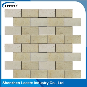 Crema Marfil Marble Polished Brick 3"X6"Mm Marble Mosaic Tiles