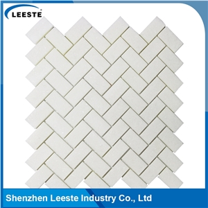 High Quality Popular Herringbone 1"X2" Thassos Marble Tile