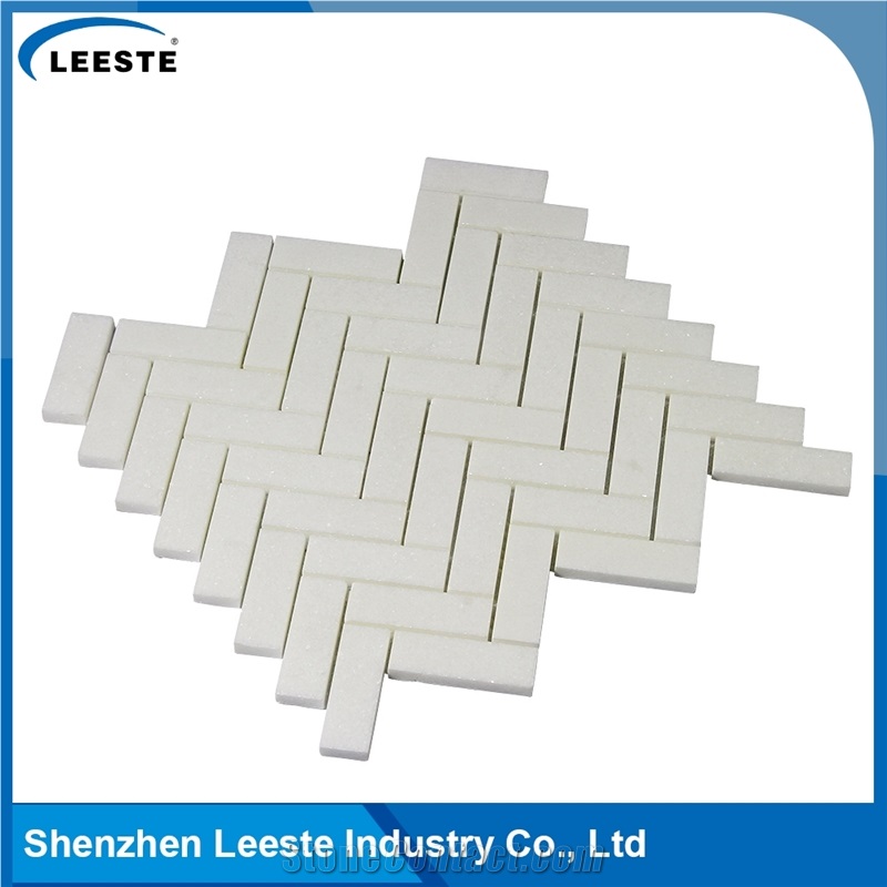 High Quality Popular Herringbone 1"X3" Thassos Marble Tile