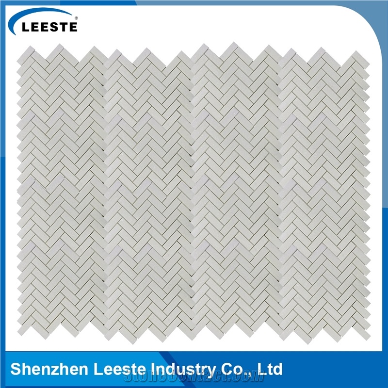 High Quality Popular Herringbone 1"X3" Thassos Marble Tile