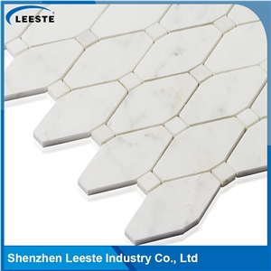 Hot Sale China Oriental White Long Octagon Mosaic Tile