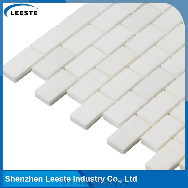Marble 1"X2" Brick Royal White Mosaic Tile for Wall or Floor