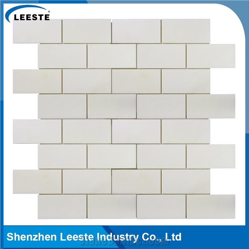 Marble 2"X4" Brick Royal White Mosaic Tile for Wall or Floor