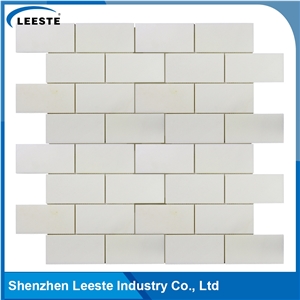 Marble 2"X4" Brick Royal White Mosaic Tile for Wall or Floor