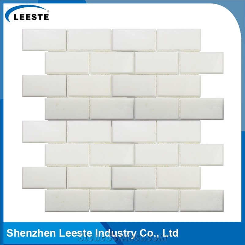 Marble 3"X6" Brick Royal White Mosaic Tile for Wall or Floor