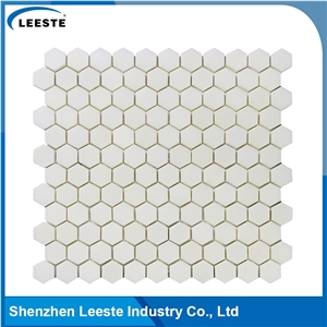 Modern Style Hexagon Royal White Marble Mosaic for Wall
